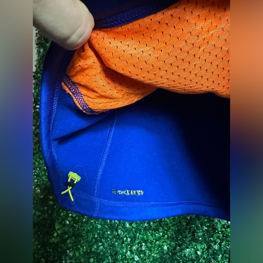 Nike Blue Pullover Women’s Hoodie with Multicolor Swoosh - Picture 7 of 7